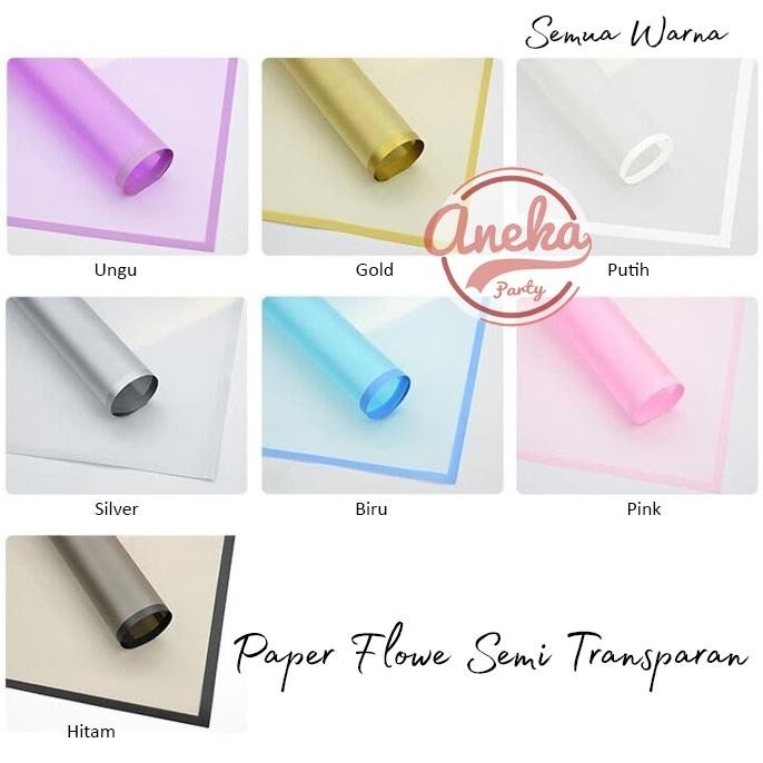 

Ez23 [Isi 20] Kertas Buket Tranparant List / Kertas Paper Wrapping Flower List Ez23