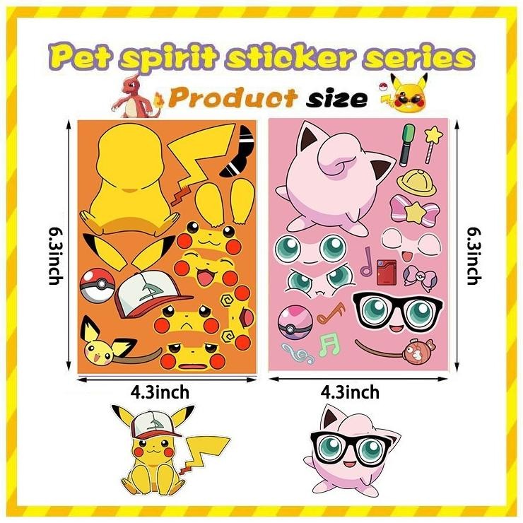 

NG [8PCS]Stiker Pack Pokemon Anak Puzzle Decal Vinyl Anti Air--Sticker Aesthetic Buku Gitar Casing HP Laptop Helm Skateboard Viral Kekinian Terbaru 2025 LZ-70