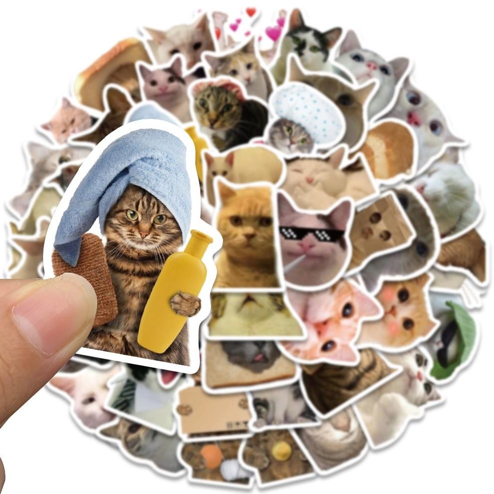 

NG [50PCS]Stiker Pack Lucu Anak Kucing Stiker Vinyl Anti Air-Sticker Aesthetic Buku Casing HP Laptop Helm Motor Viral Kekinian Terbaru 2025 QM-87