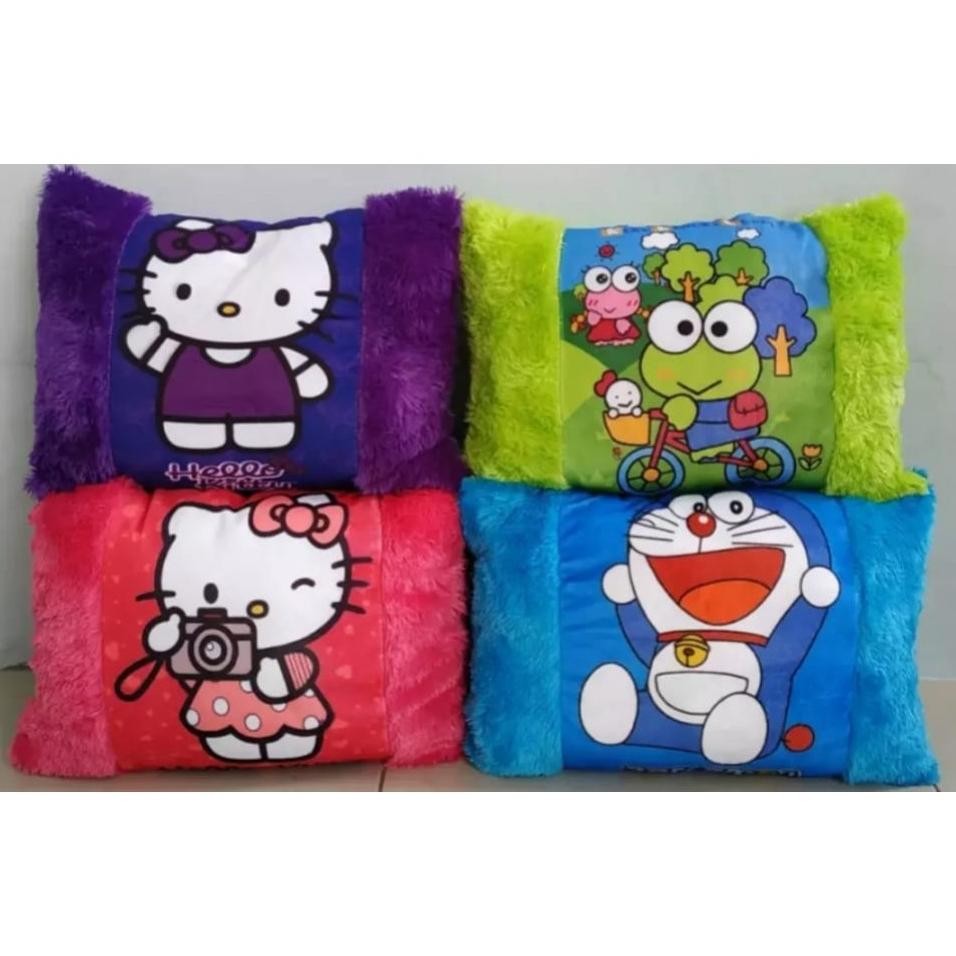 Bantal Bulu Karakter isi dakron empuk Bantal Karakter bulu halus Karakter Anak Bantal Bulu Bayi AST 