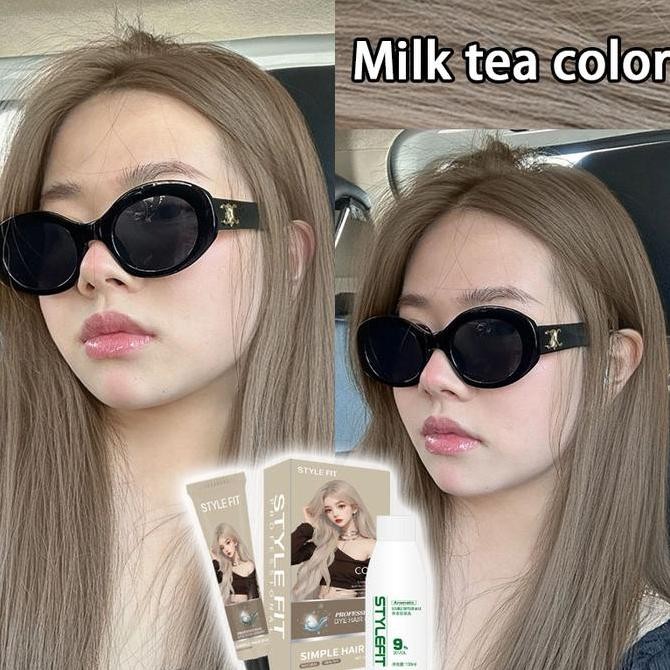 Promo Ash Milk Tea Pewarna Rambut Penghitam Rambut Permanen Cat Rambut Hair Color Warna Rambut Cat R