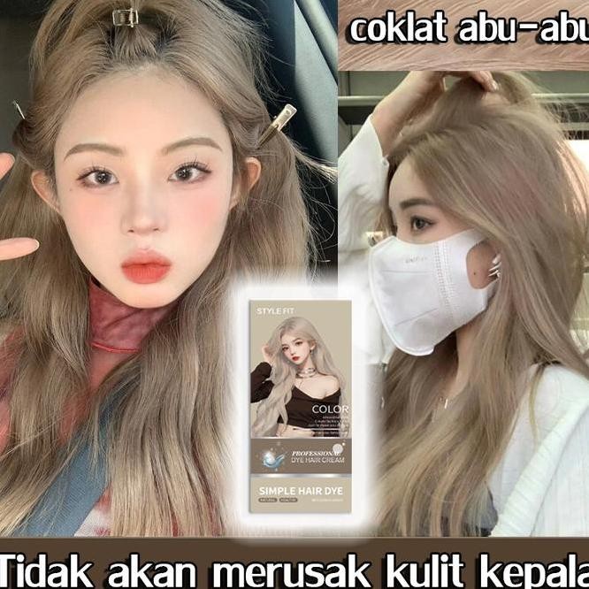 Terbaru Style Fit Tidak Perlu Pemutihan Hair Color Pewarna Rambut Pewarna Herbal Cat Rambut Ash Brow