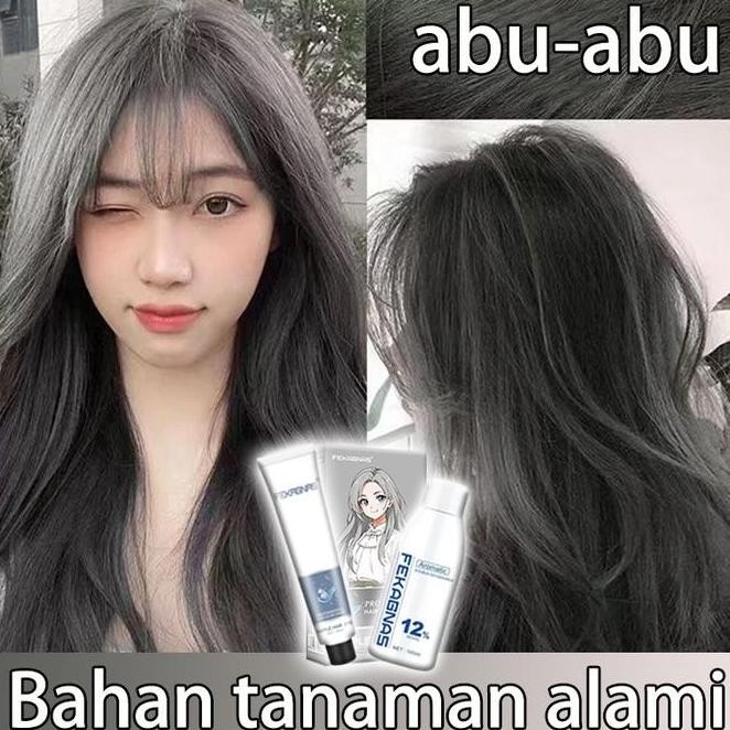 Promo Ash Grey Pewarna Rambut Penghitam Rambut Permanen Cat Rambut Hair Color Warna Rambut Cat Rambu