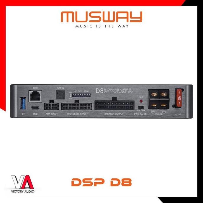 Dital Sound Processor MUSWAY D8 v4 10CH DSP Built in Power Amplfier 8CH