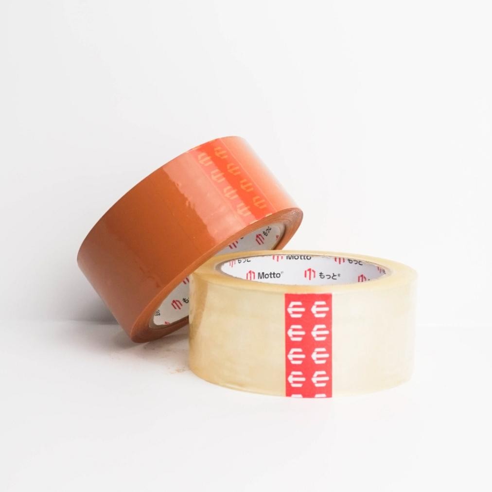 

Lakban Cokelat 45Mm X 72 Yard - 1 Slop Isi 6 Pcs/Roll - Lakban Opp - Motto Tape