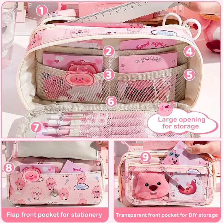 

Tempat alat tulis kotak pensil aesthetic Tas PenaTempat Pencil Tas Pensil kapasitas besar