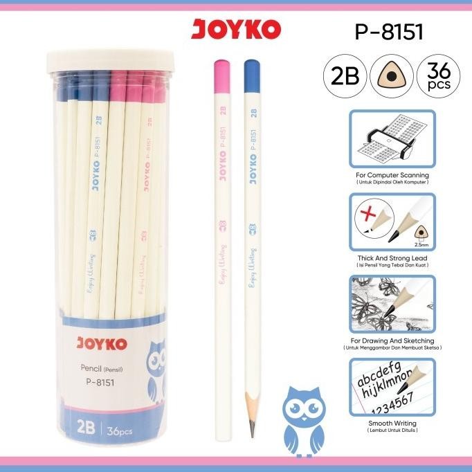

Pencil Pensil Joyko P-8151 1 Drum 36 Pcs Enjoy Writing