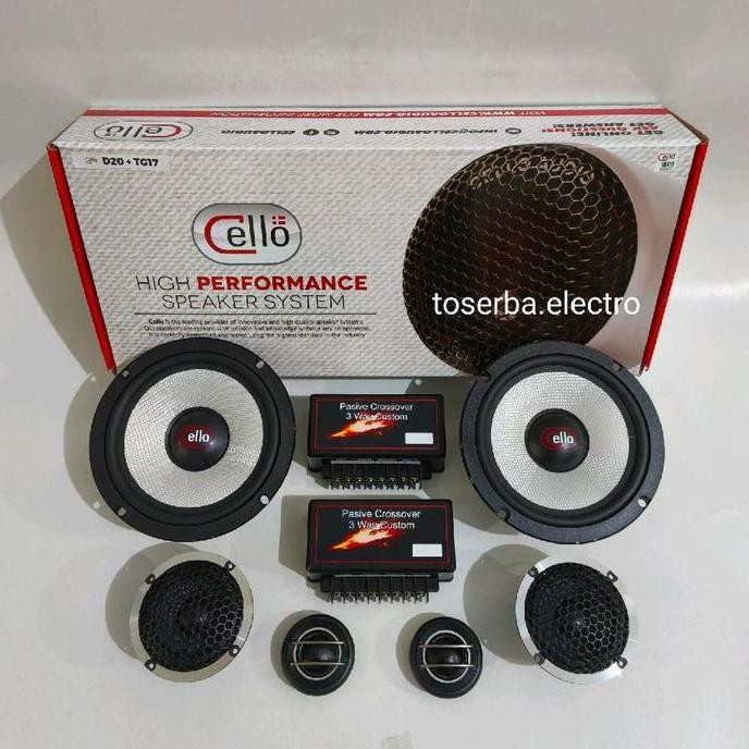 Speaker split 3way Cello TG17 Custom audio mobil
