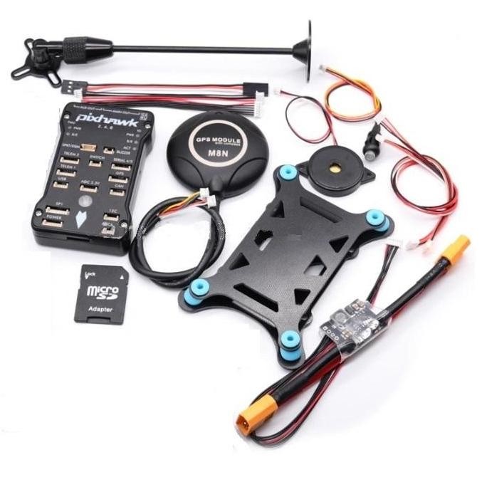 PIXHAWK 2.4.8 P4 PX4 FLIGHT CONTROLLER WITH GPS POWER MODULE DAMPER ORIGINAL DAN TERPERCAYA