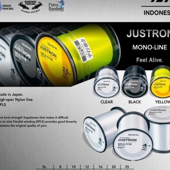 Senar Pancing Daiwa Justron Dpls M Made In Japan