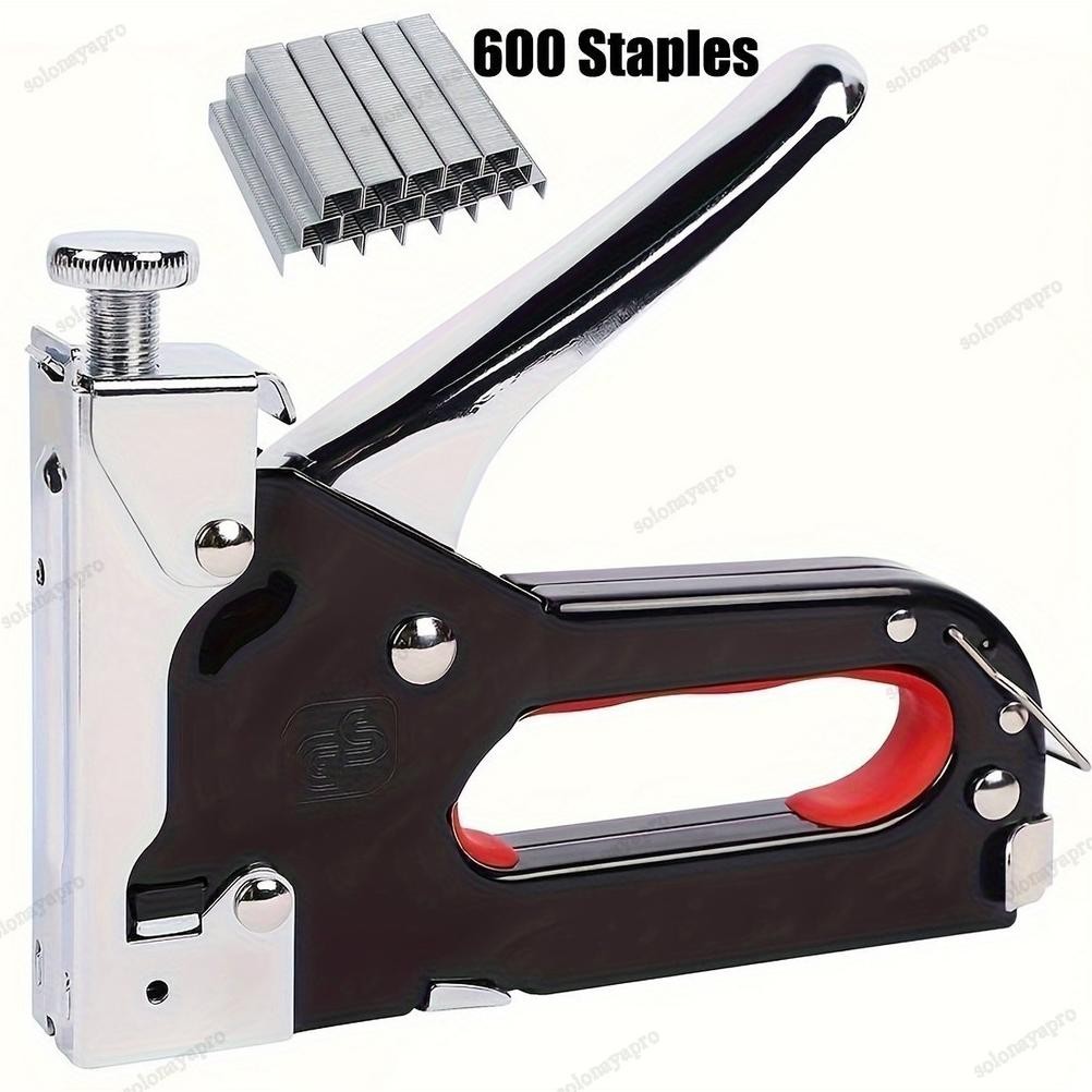 

Gratis 600 paku 4 In 1 Pistol Kuku Pistol Stapler Konstruksi Konstruksi Furnitur DIY Pelapis Pelapis Pistol Stapler Multifungsi Pistol Stapler Dekorasi Rumah Alat Pertukangan