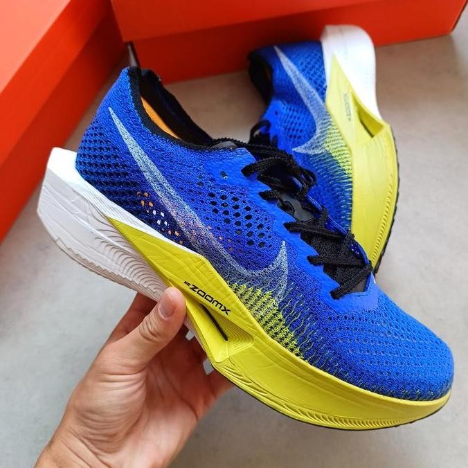 Promo Nike ZoomX Vaporfly Next% 3 Racer Blue || white black yellow COD