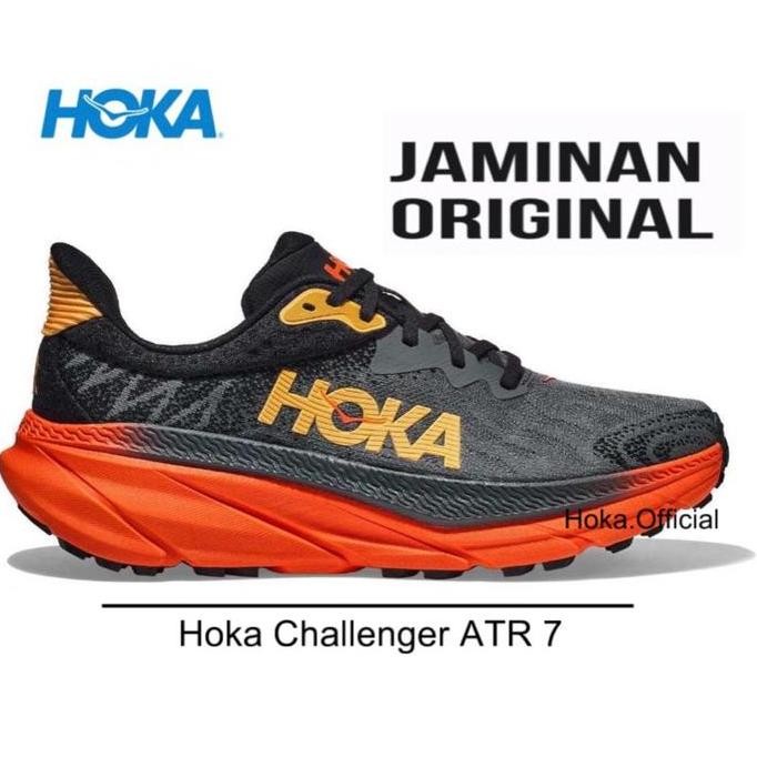 Promo HOKA CHALLENGER ATR 7 CASTLEROCK / FLAME ORIGINAL 100% COD