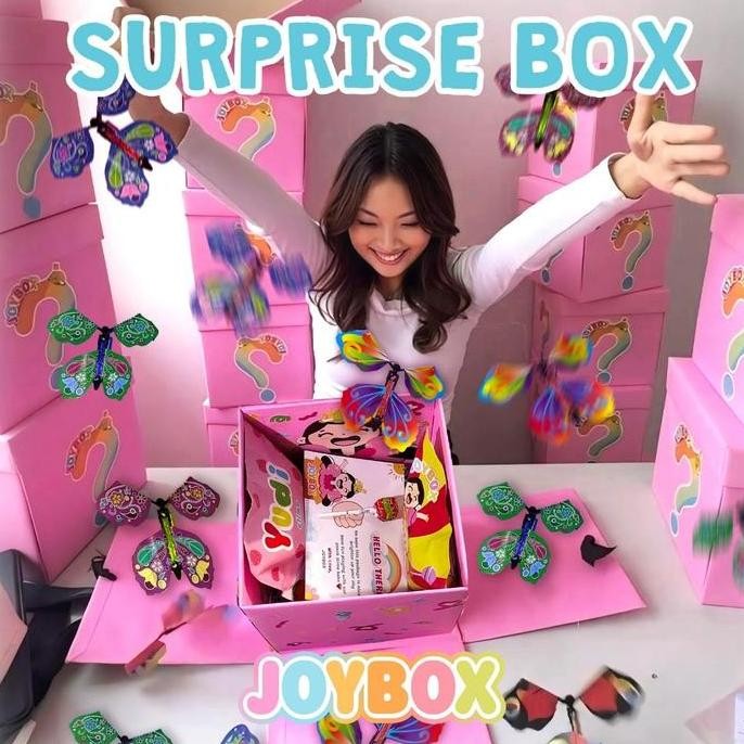 

SURPRISE BOX FLYING BUTTERFLY BY JOYBOX / Gift box kado ulang tahun anak kejutan / Explosion box kejutan