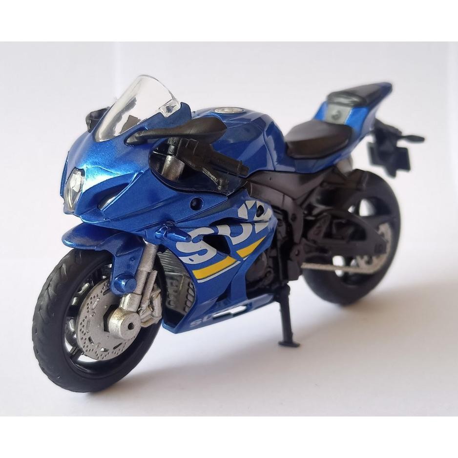Diecast Motor Suzuki Gsxr1 Miniatur Motor Sport Koleksi 118