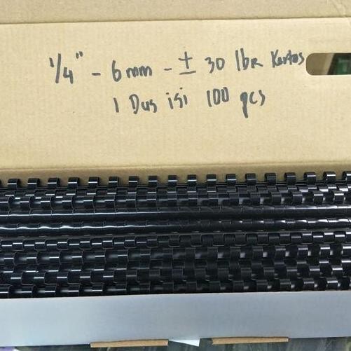 

Premium Spiral Plastik JILID 1/4 inch 6mm FOLIO 23 Lubang Ring Jilid plastik