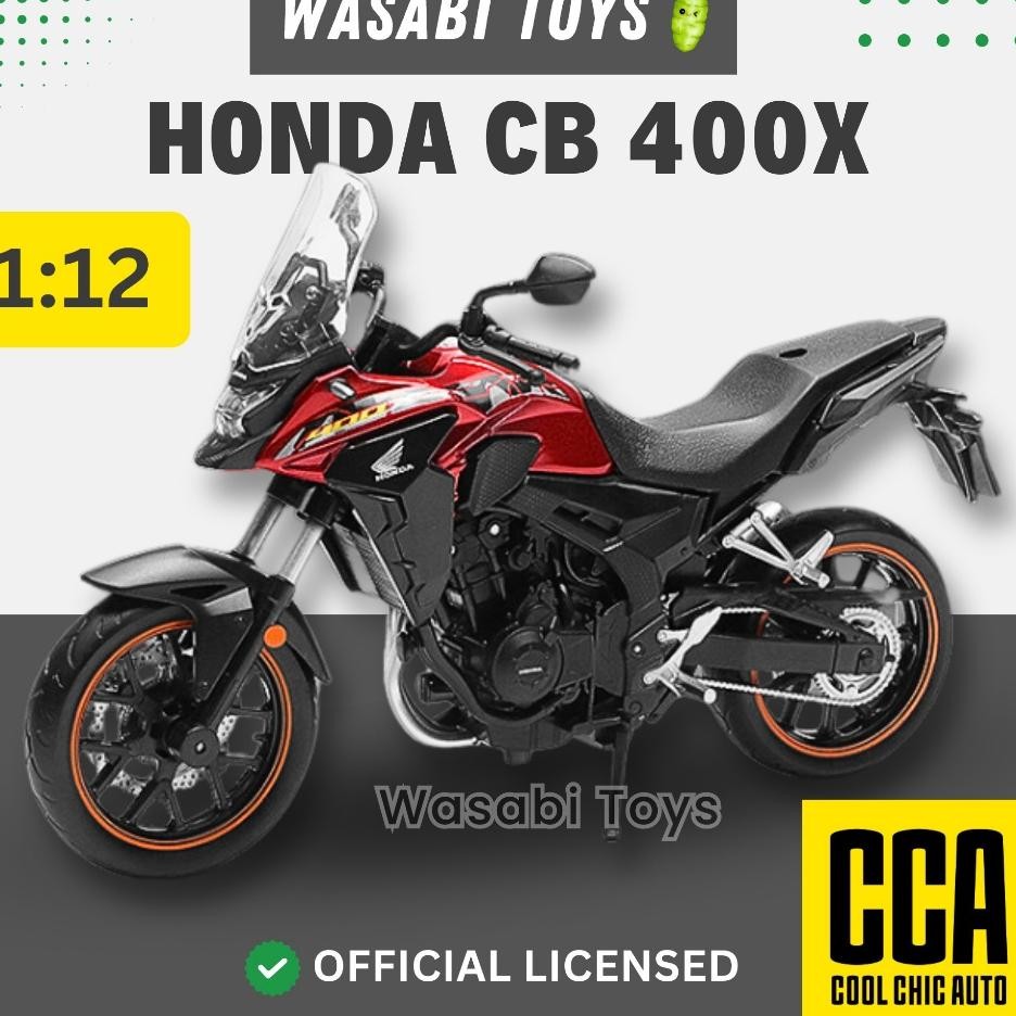 Miniatur Diecast 112 Honda Cb 400X Cb 400 Cca Cool Chic Auto Dengan Alas Motor Tangki Logam