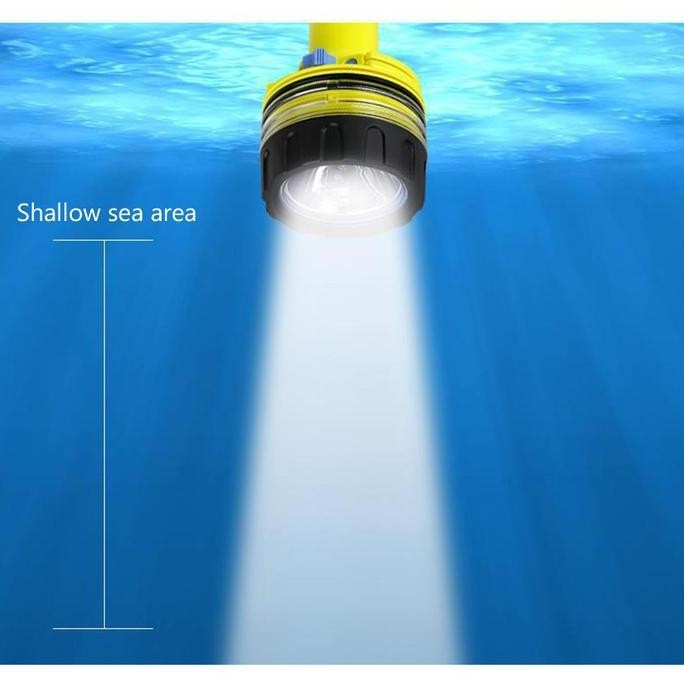 Senter Led Selam Senter Menyelam Diving Lampu Senter Camping Profesional Tahan Lama Lebih Dari 24 Ja
