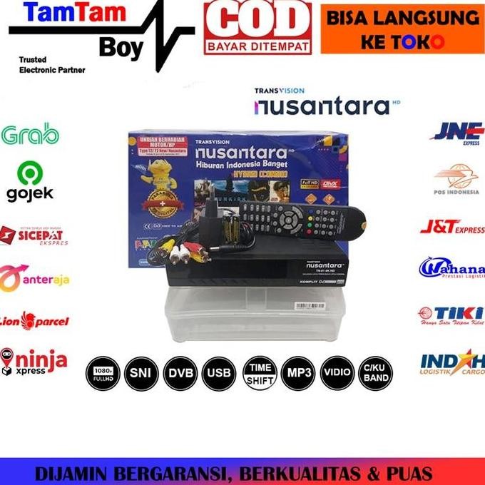 TERMURAH - Receiver Parabola Transvision Nusantara Combo Set Top Box DVB-T2 UHF