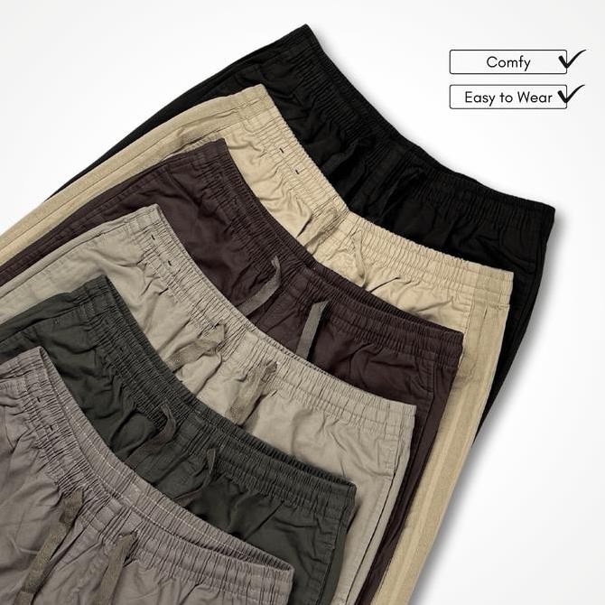 RBJ Celana Pendek Karet Polos Cotton Pria