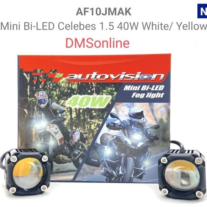 Lampu Tembak Sorot Led 2 Warna Putih Kuning Motor, Led Sorot Motor Baru