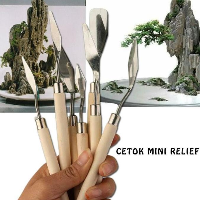 Cetok Kecil Sendok Mini Semen Pembuat Relief Pot Bonsai Co