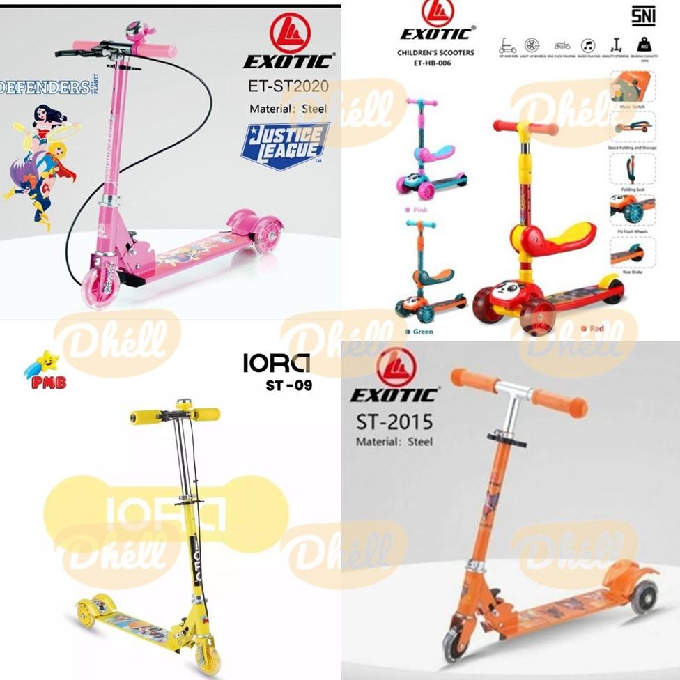 Exotic Iora Skuter Anak Roda 3 / Scooter Anak / Sekuter Anak Perempuan / Otopet Skuter Anak ST2020 S