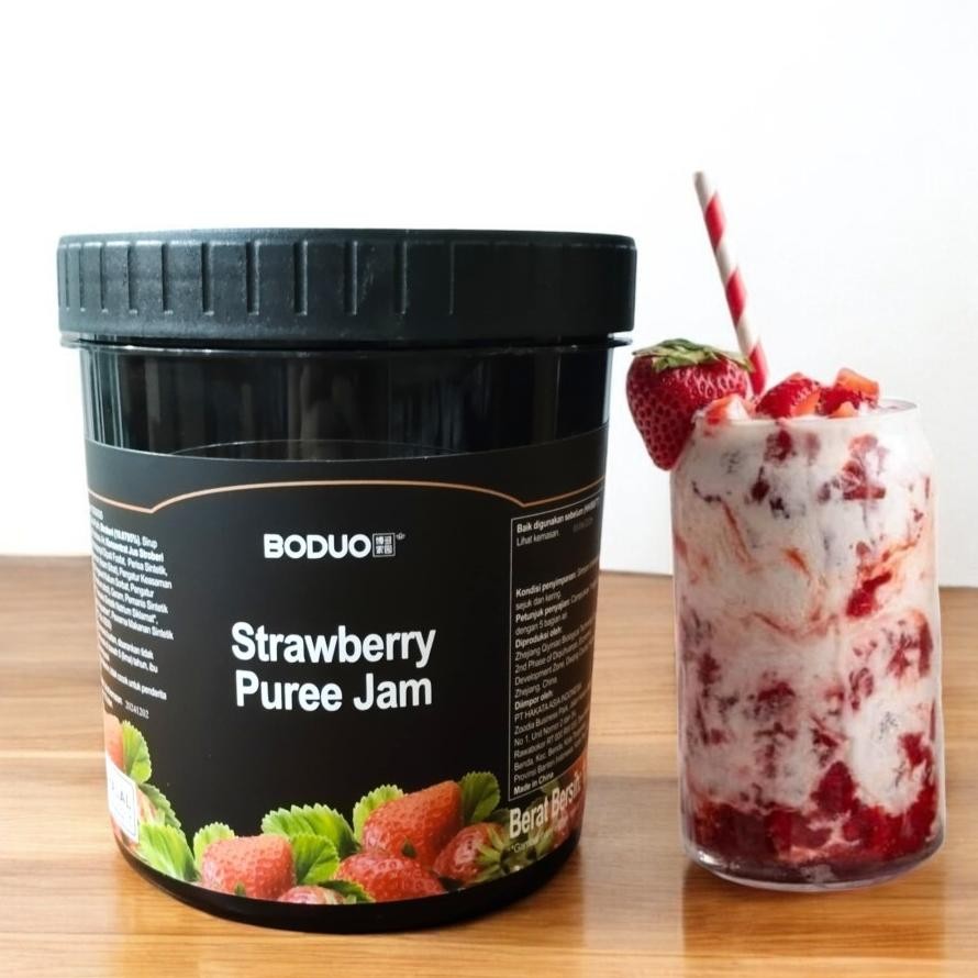 

Boduo Strawberry Puree Flavored Jam - Stoberi Selai 1300 gram