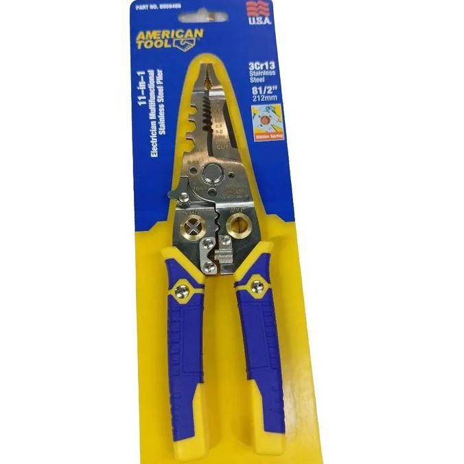 Tang Multifungsi 11 In 1 - Tang Kupas Kabel - Tang Skun Serbaguna - American Tool Co