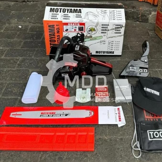 Mesin Chainsaw Motoyama Cs 9900A Bar Baja 22 Inch Mesin Potong Kayu Chainsaw Cs 9900 Bar 22" Co