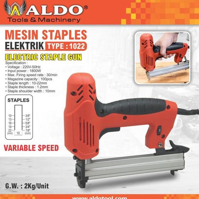 

Mesin Staples Elektrik 1022 / Staples Tembak Listrik Aldo Co