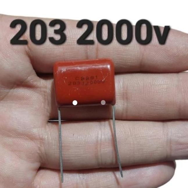 KAPASITOR MILAR 203J 2000V 203 2.000V 20N 20 NANO 2KV 2000 V VOLT