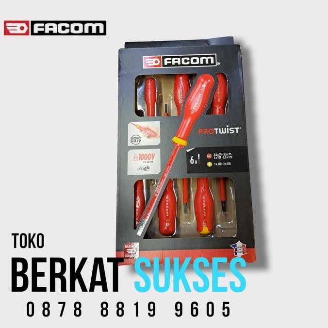 Screwdriver Insulated Set Facom Atpve.J6Pb Original Co