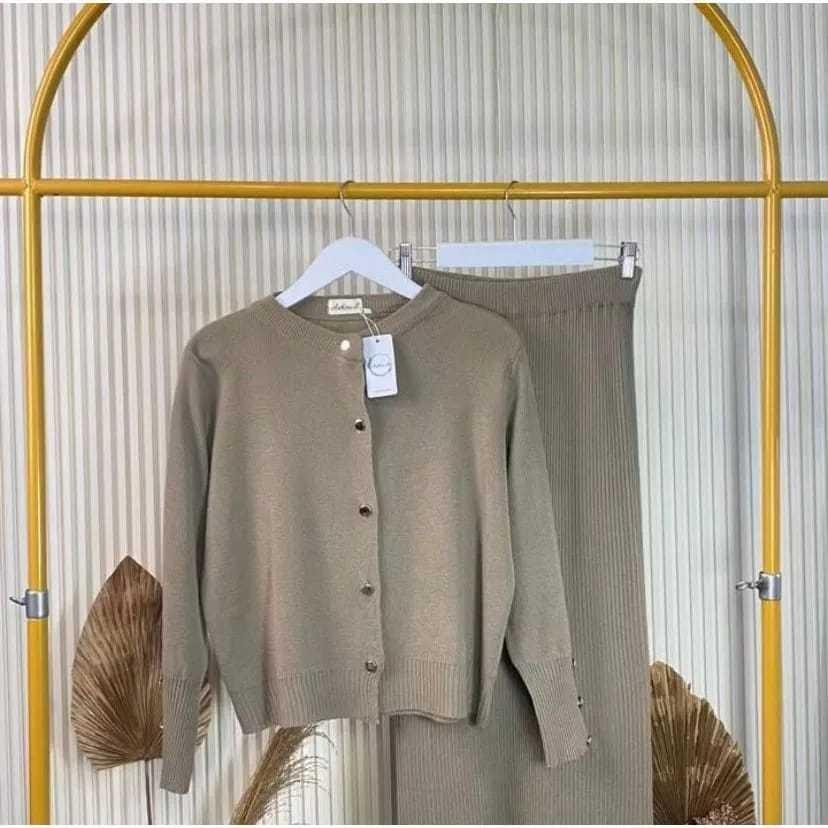 SFS One Set Starla Cardigan Rajut Dan Rok Rajut Span Premium
