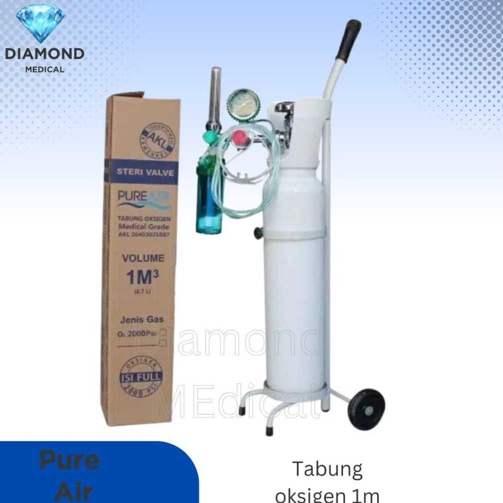 tabung oksigen 1M3 komplit plus troly MURAH