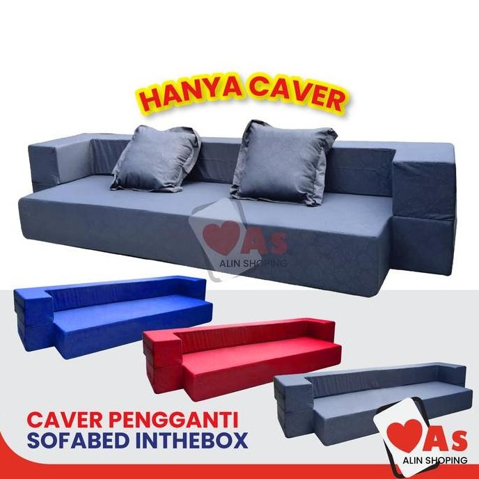 CAVER/SARUNG PENGGANTI/UKURAN SOFABED MINIMALIS IN THE BOX/SARUNG SOFA