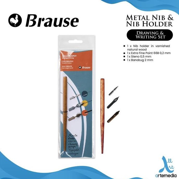 

Pena Kaligrafi Brause Nib Holder & Metal Nib Set Calligraphy Writing
