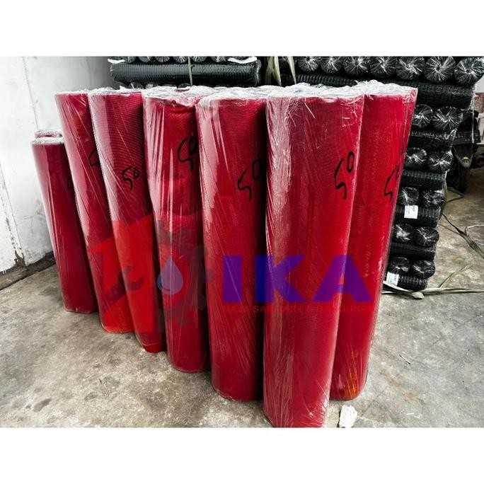 KARPET TALANG AIR MERAH HITAM UKURAN 110 karpet talang air ukuran 110cm ( panjang 50 m) TERMURAH pen