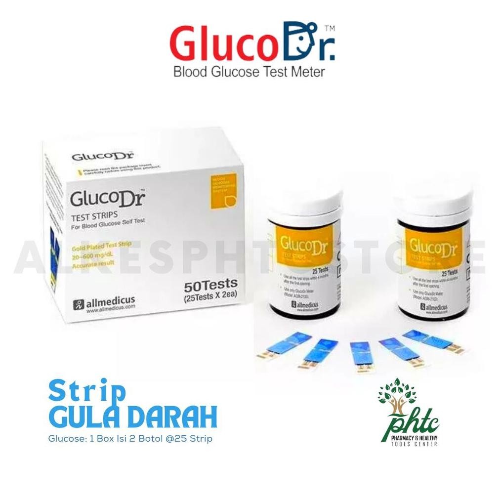 GlucoDR Strip Biosensor / Stik Gula Darah Glucosa Gluco Dr AGM 2100 Refill MURAH