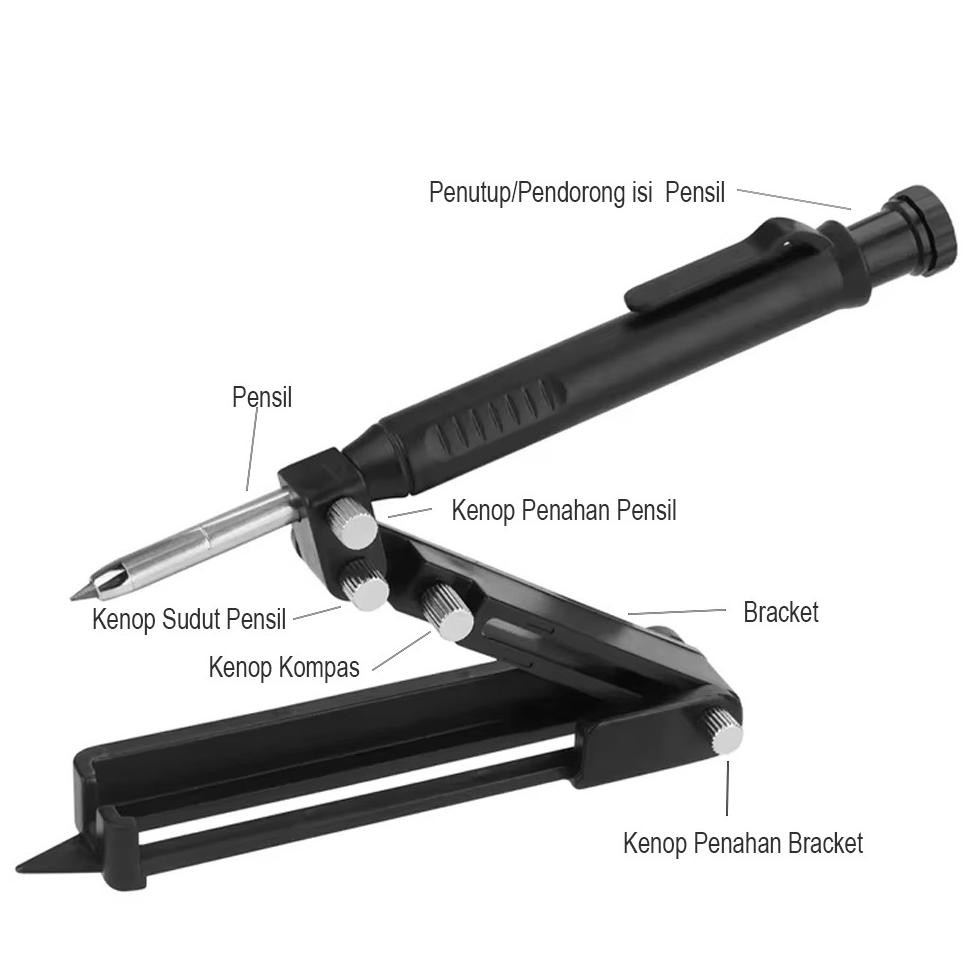 

Exclusive Alat Ukur Penanda Kayu Multifungsi Dengan Rautan Pensil Untuk Menandai Lingkaran Garis Dan Sudut Presisi Cocok Untuk Tukang Kayu Pengrajin Dan Diy Promo