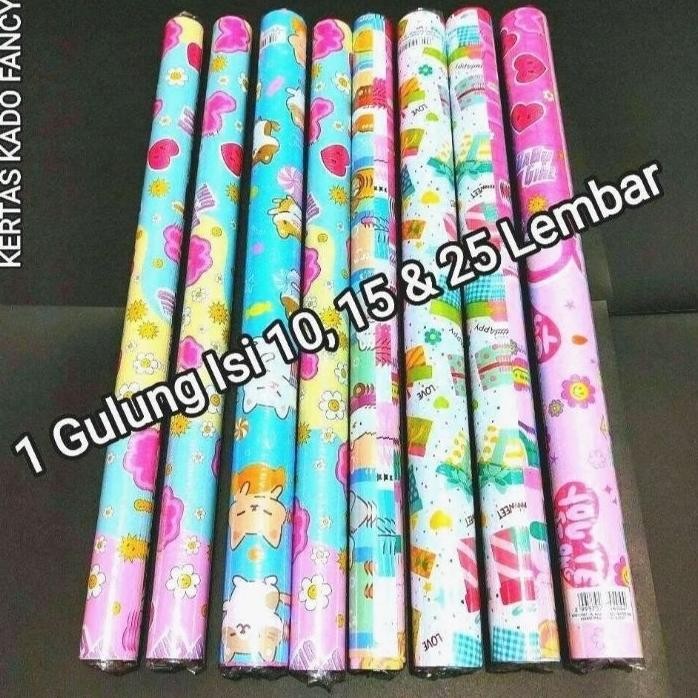 

25 Lembar Kertas Kado Fancy
