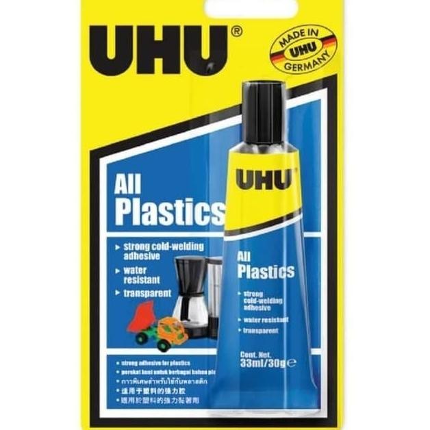 

Uhu All Plastics 33Ml Perekat Bening Lem Khusus Plastik Plastic Glue