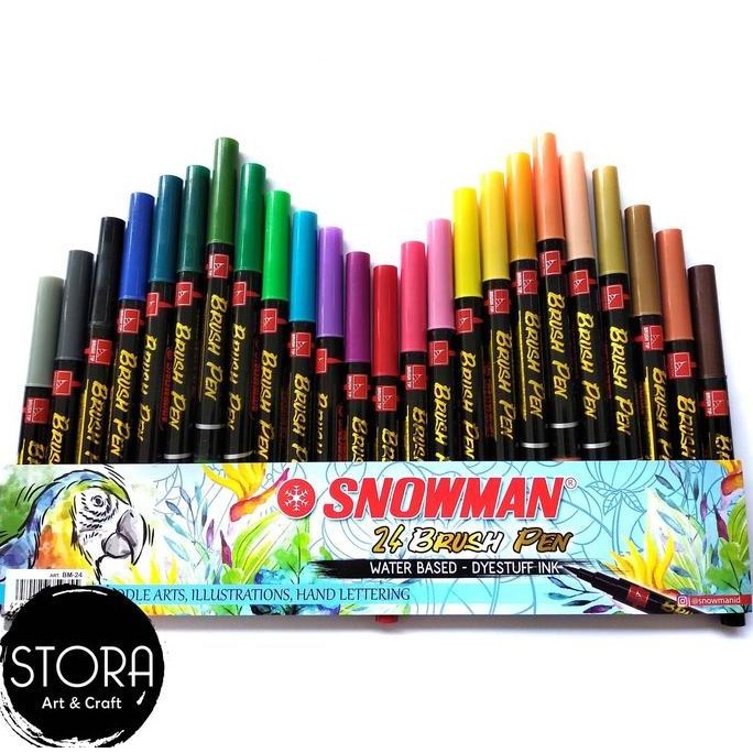 

Snowman Brushpen Brush Pen Kuas Set 24 Warna Bm-24 Lettering Doodle