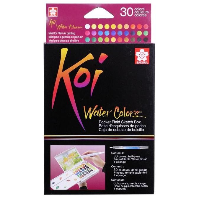 

Sakura Koi Watercolors 30 / Water Color / Cat Air 30 Warna