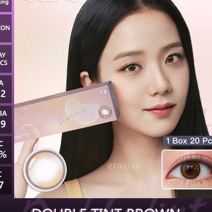 Ztarize Ready Sto Olens Double Tint Brown 1 Day Daily Soft Lens 1 Box 20P Olens X New Jeans Hanni Di