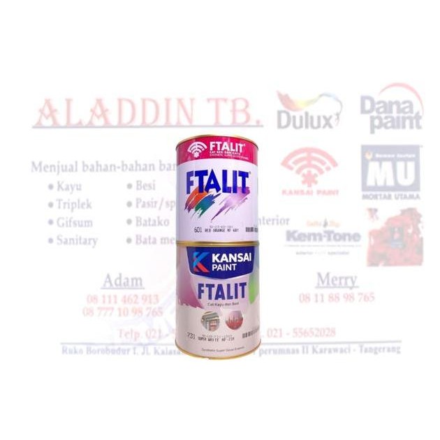 

Cat Minyak Kayu Besi/ Cat Ftalit/ Hitam Doff/ Putih Doff/ 1Kg