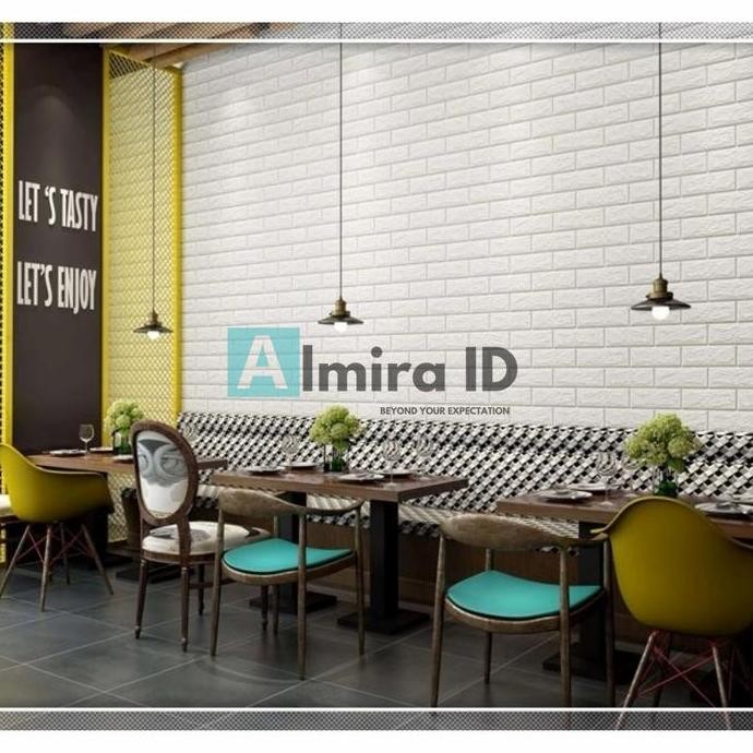 WALLPAPER FOAM 3D EMBOS STICKER BATA RONA TEBAL