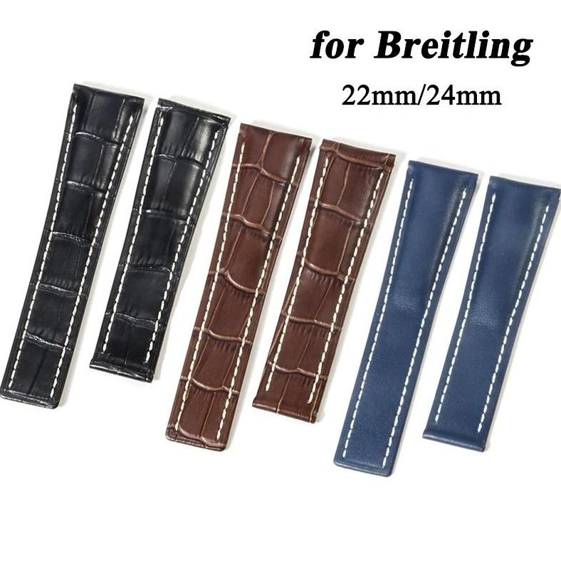 (Terbaru) Tali Kulit Jam Tangan Breitling 22mm 24mm Tali Jam Breitling (Terlaris)