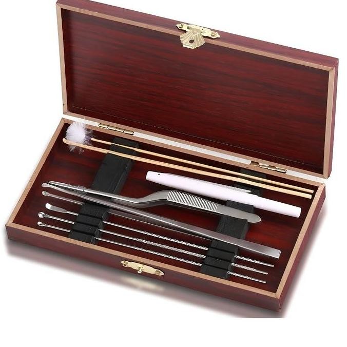 9Pcs/Set Alat Pembersih Telinga Stainless Alat Kotoran Telinga Pembersih Kuping Profesional Ear Pick