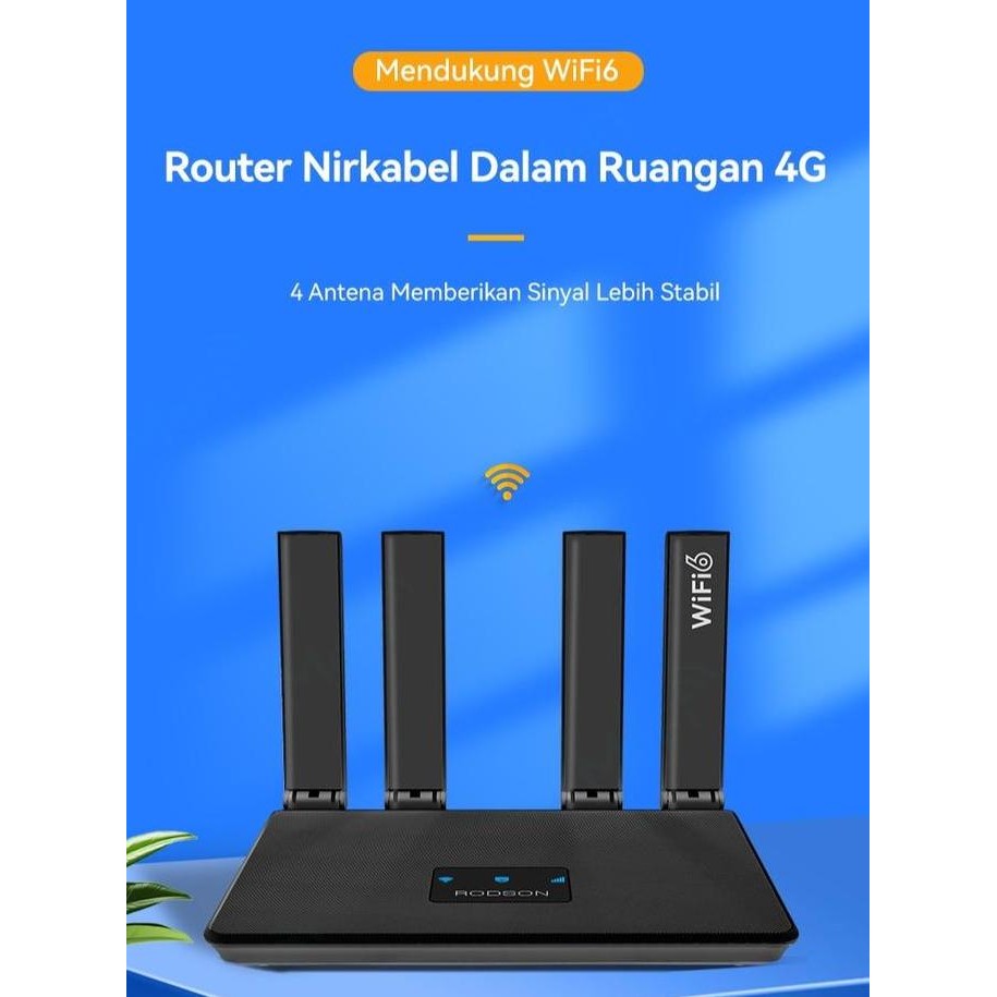 Router 4G Wifi 6 Rodson R611 Dengan 4 Antena Unlock Semua Operator